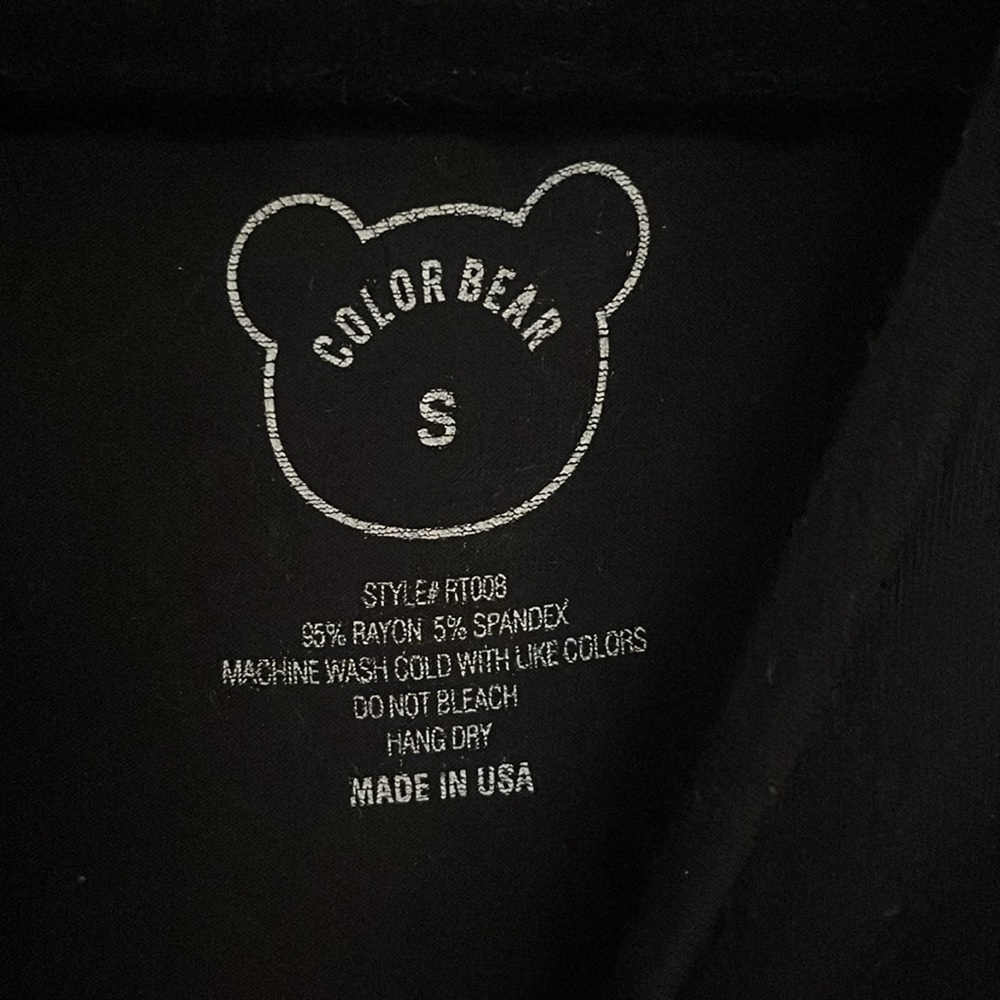 Colorbear black, T-shirt with map of the U.S.A.  Highlighting Arizona. Small - Picture 5 of 7